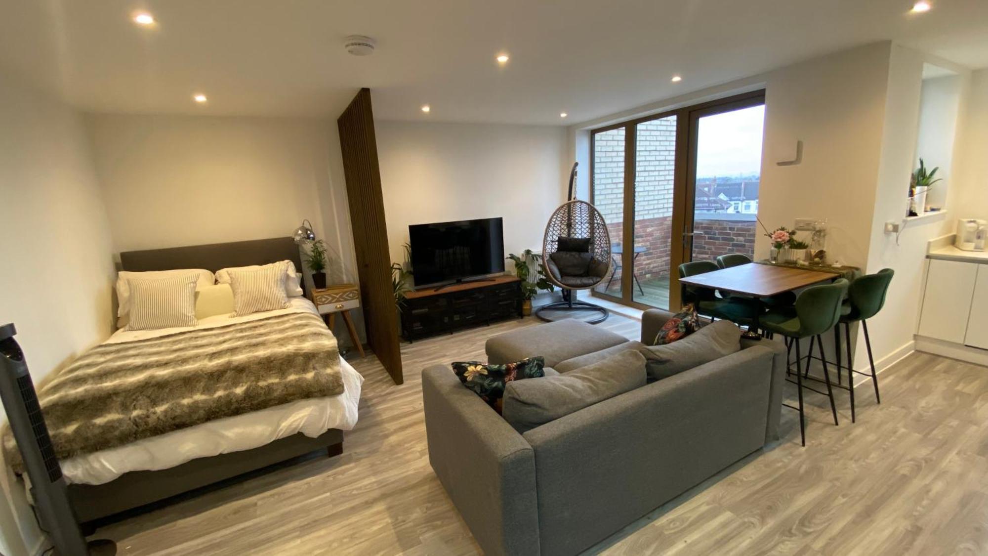 London Luxe: Stylish Studio Extérieur photo